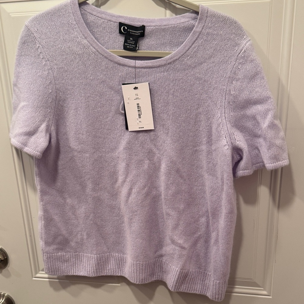 Bloomingdale's Lavender Crew Neck Sweater